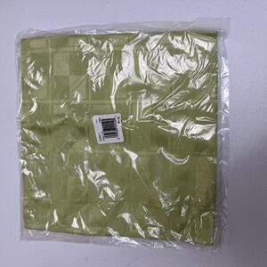 Food Network Stain-Resistant Microfiber Check Napkin Green Kiwi Set of 4 Cloth